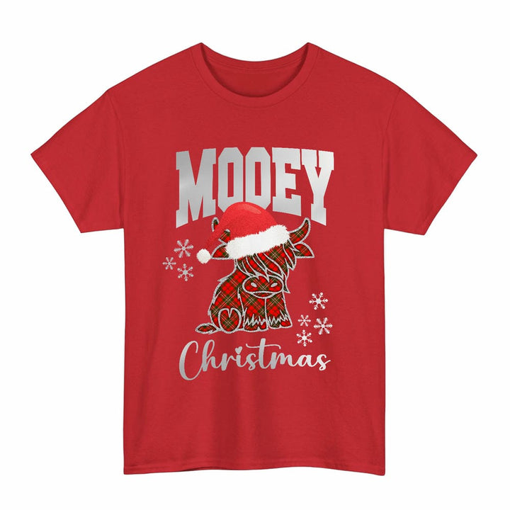 Scottish Scott Modern Clan Tartan T-Shirt - Mooey Christmas Tartan Plaid Red Color
