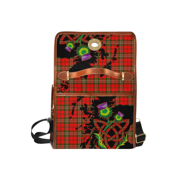 Scottish Scott Modern Clan Tartan Waterproof Canvas Bag With Thistle Tartan Plaid 6