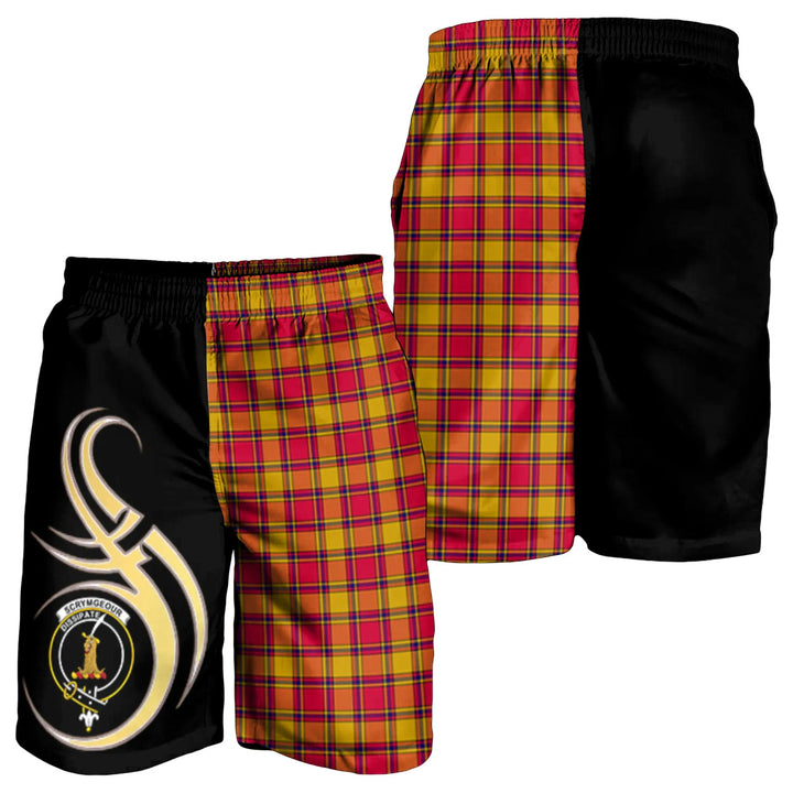 Scottish Scrymgeour Clan Crest Tartan Believe in Me Men's Shorts