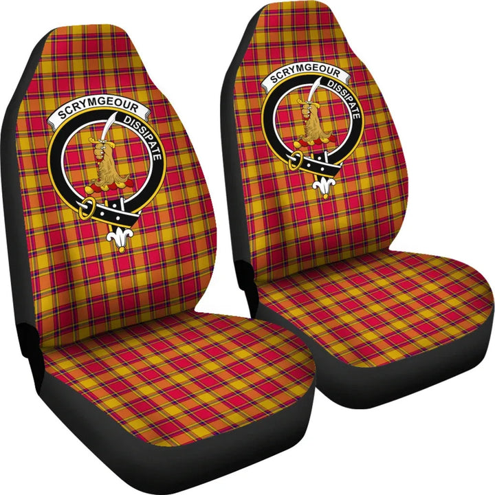 Scottish Scrymgeour Clan Crest Tartan Car Seat Covers 4