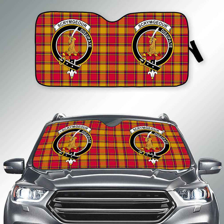 Scottish Scrymgeour Clan Crest Tartan Car Windshield Sun Shade Tartan Plaid 2