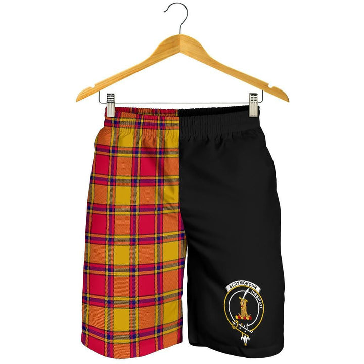 Scottish Scrymgeour Clan Crest Tartan Half of Me Men's Shorts