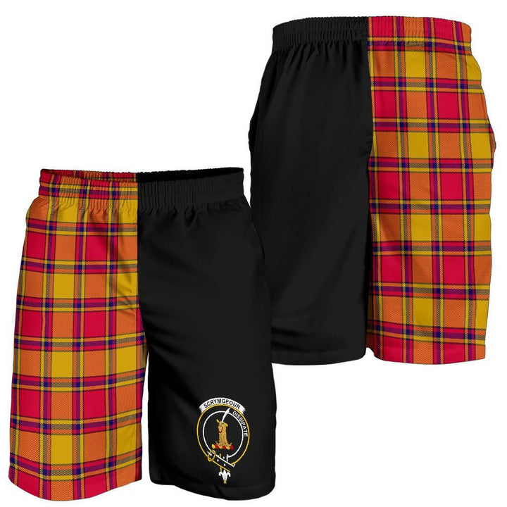 Scottish Scrymgeour Clan Crest Tartan Half of Me Men's Shorts