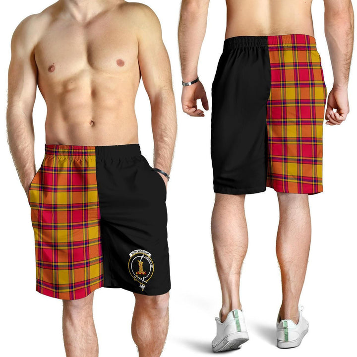 Scottish Scrymgeour Clan Crest Tartan Half of Me Men's Shorts