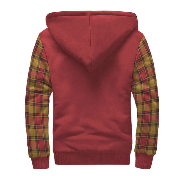 Scottish Scrymgeour Clan Crest Tartan Plaid Sleeve Sherpa Hoodie