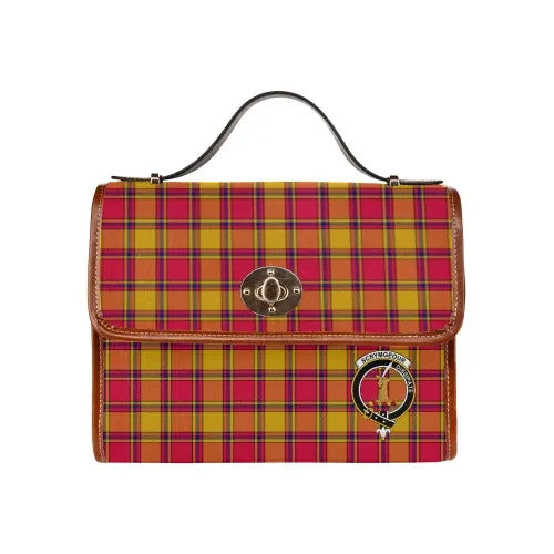 Scottish Scrymgeour Clan Crest Tartan Waterproof Canvas Bag Tartan Plaid 1