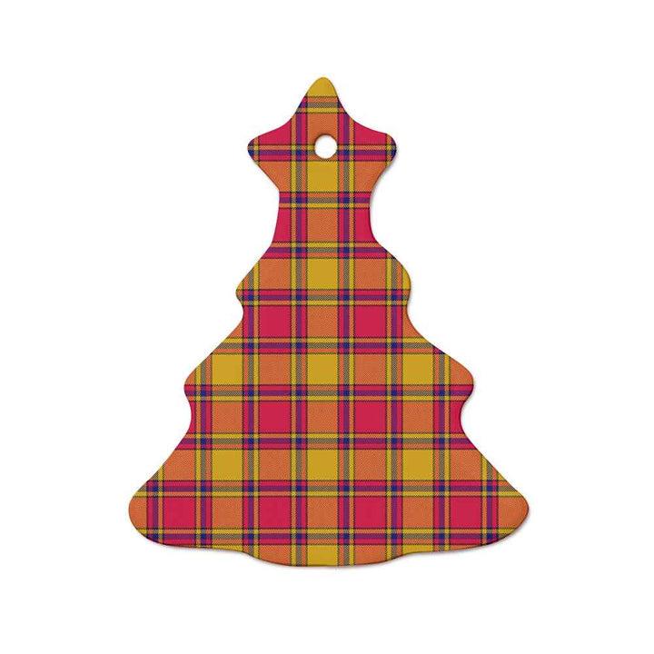 Scottish Scrymgeour Clan Tartan Ceramic Ornament  Tree Shape Tartan Plaid