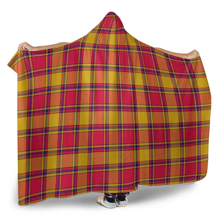 Scottish Scrymgeour Clan Tartan Hooded Blanket Tartan Plaid 2