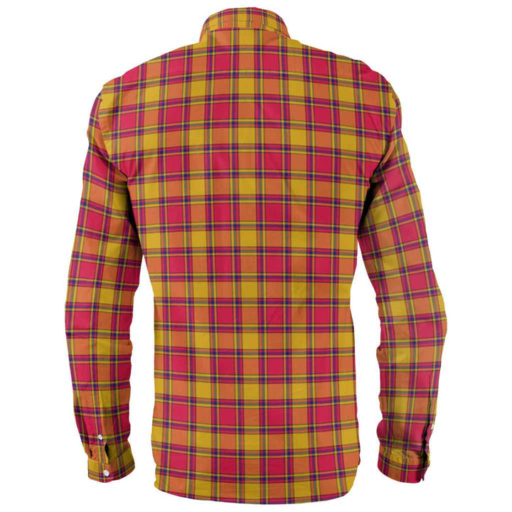 Scottish Scrymgeour Clan Tartan Long Sleeve Shirt Back Side Tartan Plaid