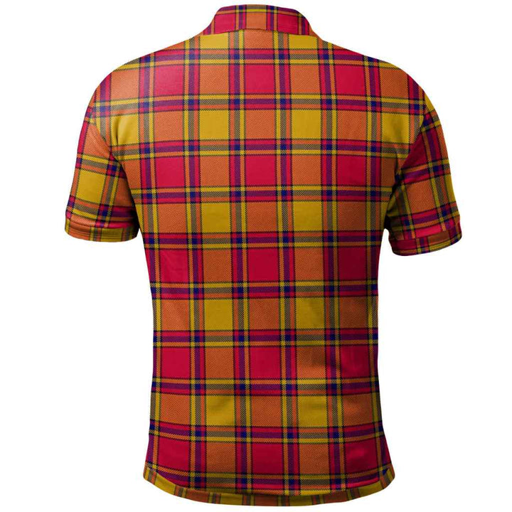 Scottish Scrymgeour Clan Tartan Polo Shirt Back Side Tartan Plaid