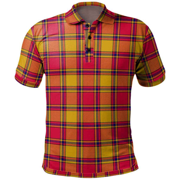 Scottish Scrymgeour Clan Tartan Polo Shirt Front Side Tartan Plaid