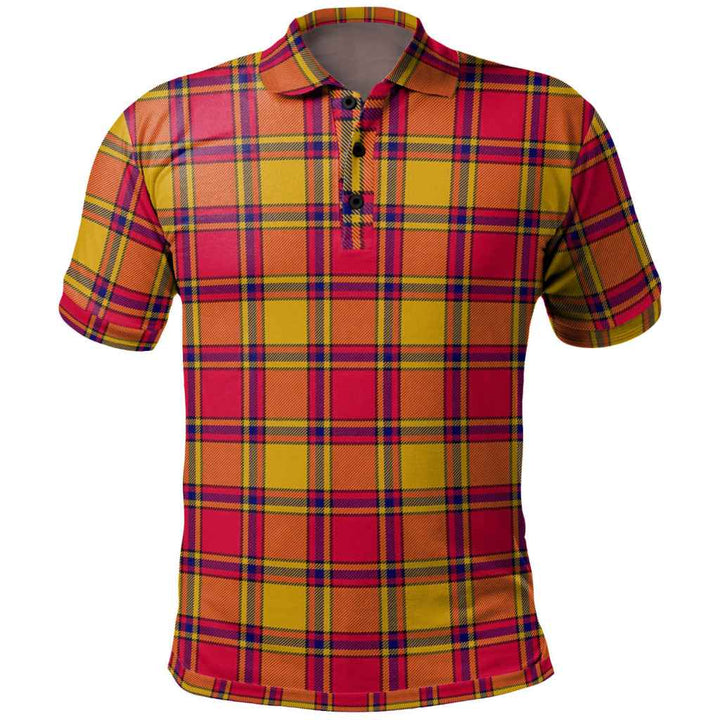 Scottish Scrymgeour Clan Tartan Polo Shirt Front Side Tartan Plaid