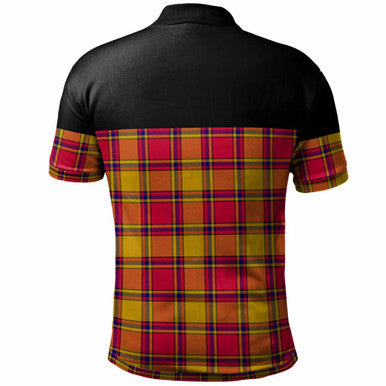 Scottish Scrymgeour Clan Tartan Polo Shirt - Horizontal Style Back Side Tartan Plaid