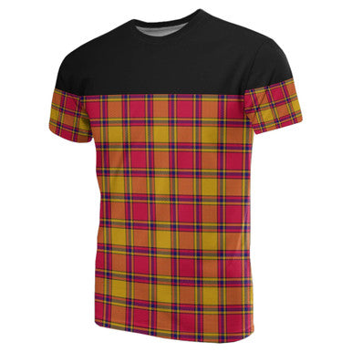 Scottish Scrymgeour Clan Tartan T-Shirt Horizontal Style Front Side Tartan Plaid