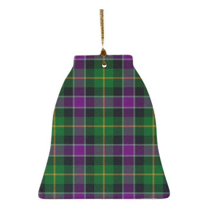 Scottish Selkirk Clan Tartan Ceramic Ornament Bell Shape Tartan Plaid