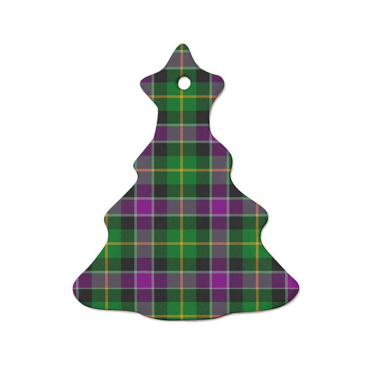 Scottish Selkirk Clan Tartan Ceramic Ornament  Tree Shape Tartan Plaid