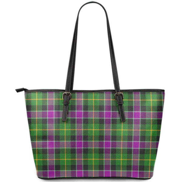 Scottish Selkirk Clan Tartan Leather Tote Tartan Plaid