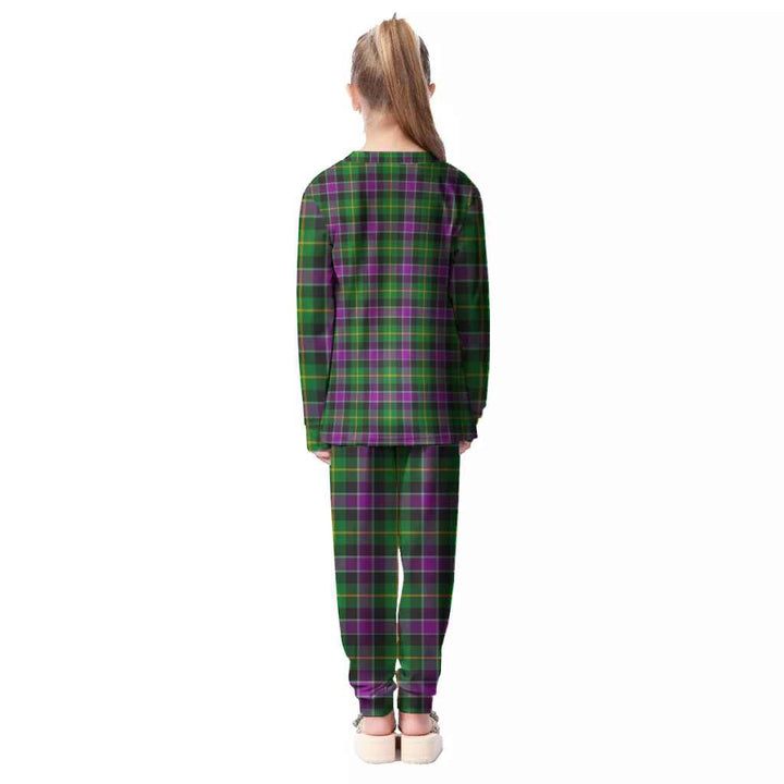 Scottish Selkirk Clan Tartan Pajama Set Kid Back Side Tartan Plaid