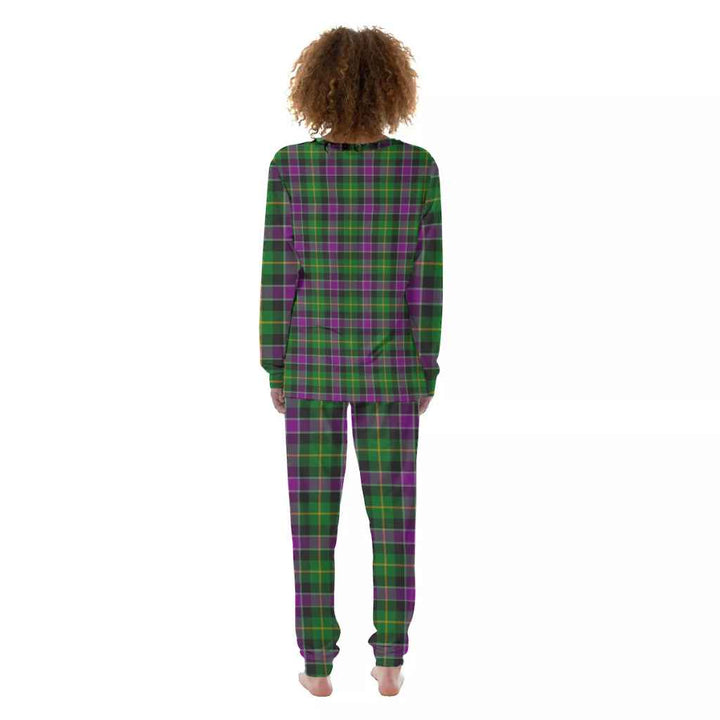 Scottish Selkirk Clan Tartan Pajama Set Women Back Side Tartan Plaid