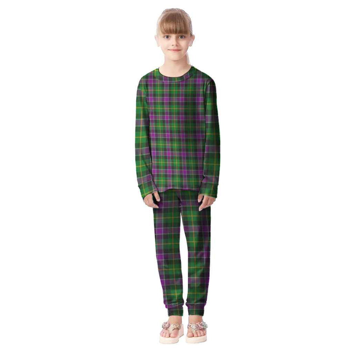Scottish Selkirk Clan Tartan Pajama Set Kid Front Side Tartan Plaid