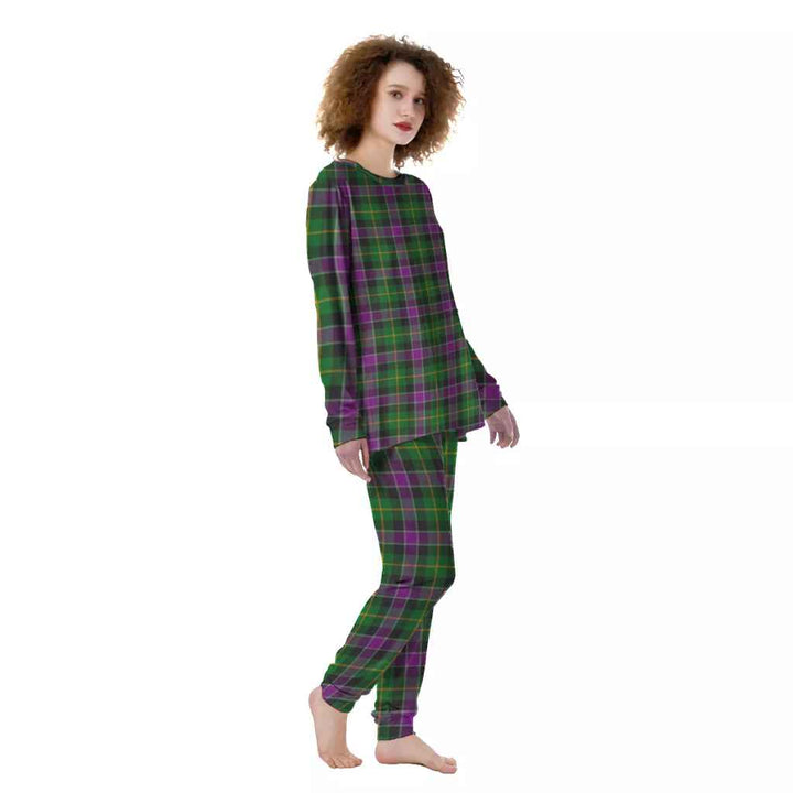 Scottish Selkirk Clan Tartan Pajama Set Women Front Side Tartan Plaid