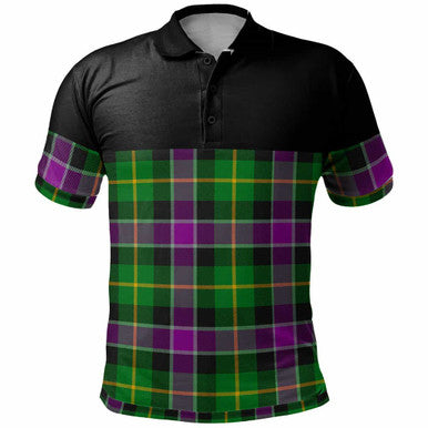 Scottish Selkirk Clan Tartan Polo Shirt - Horizontal Style Front Side Tartan Plaid