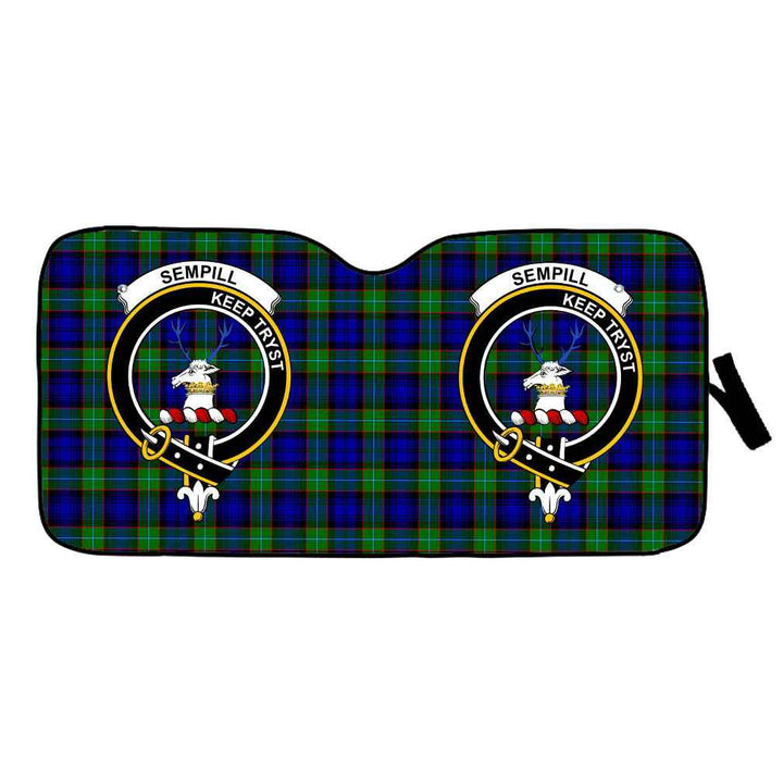 Scottish Sempill Clan Crest Tartan Car Windshield Sun Shade Tartan Plaid 1