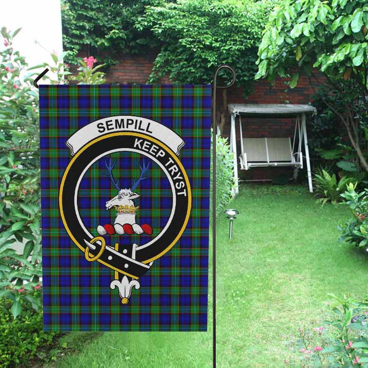 Scottish Sempill Clan Crest Tartan Garden Flag Tartan Plaid 2