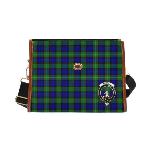 Scottish Sempill Clan Crest Tartan Waterproof Canvas Bag Tartan Plaid 2