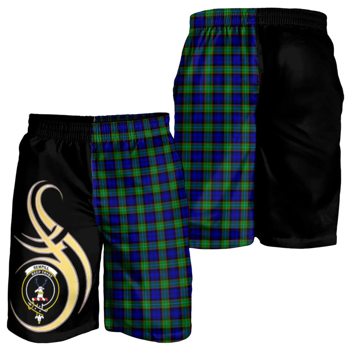 Scottish Sempill Modern Clan Crest Tartan Believe in Me Men's Shorts