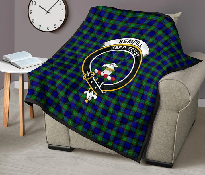 Scottish Sempill Modern Clan Crest Tartan Quilt Tartan Plaid 9