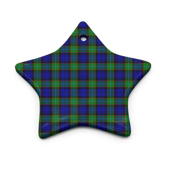 Scottish Sempill Modern Clan Tartan Ceramic Ornament Star Shape Tartan Plaid