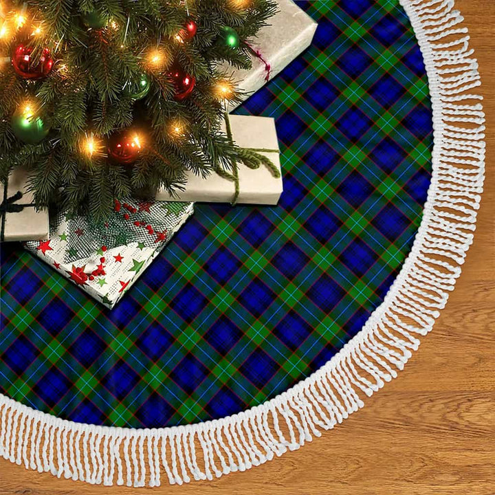 Scottish Sempill Modern Clan Tartan Christmas Tree Skirt Tassels 2 Tartan Plaid