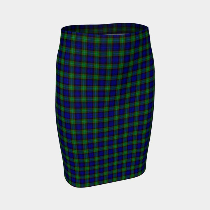 Scottish Sempill Modern Clan Tartan Fitted Skirt Tartan Plaid 1
