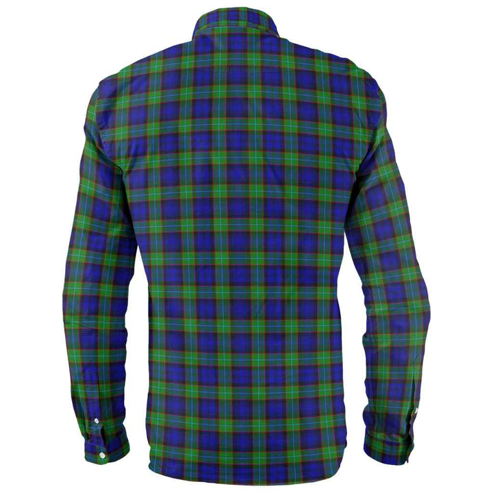 Scottish Sempill Modern Clan Tartan Long Sleeve Shirt Back Side Tartan Plaid