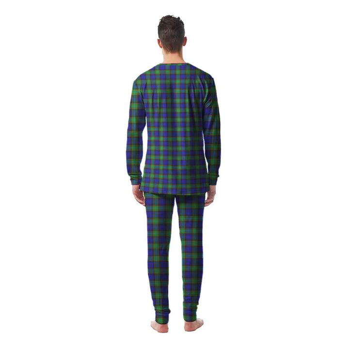 Scottish Sempill Modern Clan Tartan Pajama Set Men Back Side Tartan Plaid
