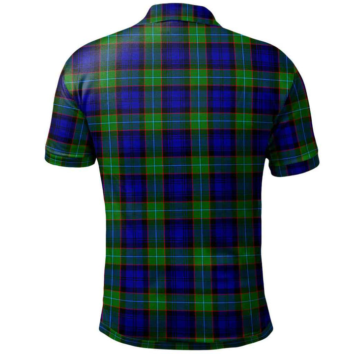 Scottish Sempill Modern Clan Tartan Polo Shirt Back Side Tartan Plaid