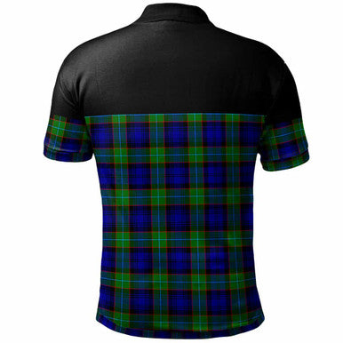 Scottish Sempill Modern Clan Tartan Polo Shirt - Horizontal Style Back Side Tartan Plaid