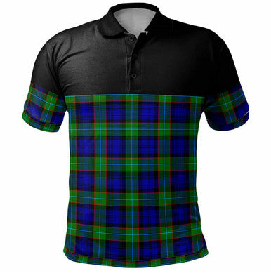 Scottish Sempill Modern Clan Tartan Polo Shirt - Horizontal Style Front Side Tartan Plaid