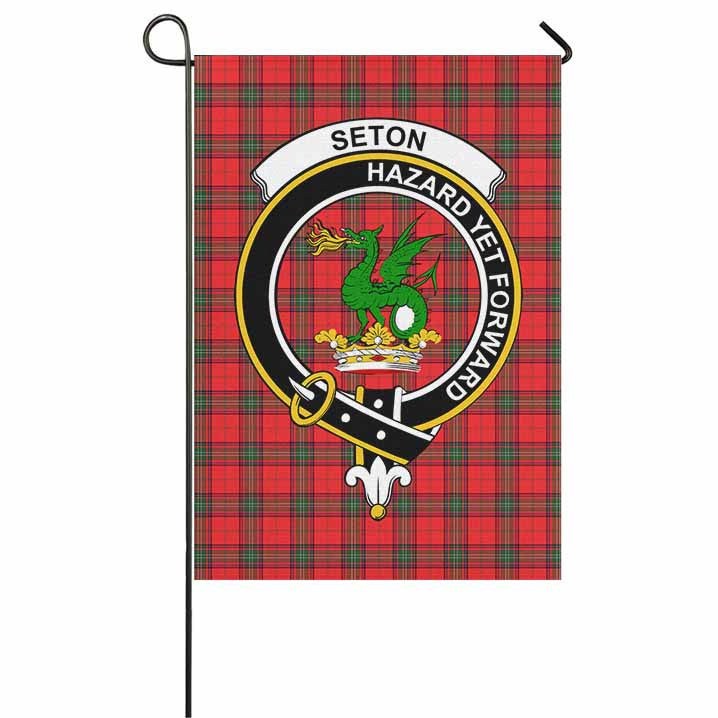 Scottish Seton Clan Crest Tartan Garden Flag Tartan Plaid 1