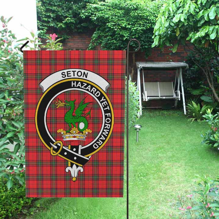 Scottish Seton Clan Crest Tartan Garden Flag Tartan Plaid 2