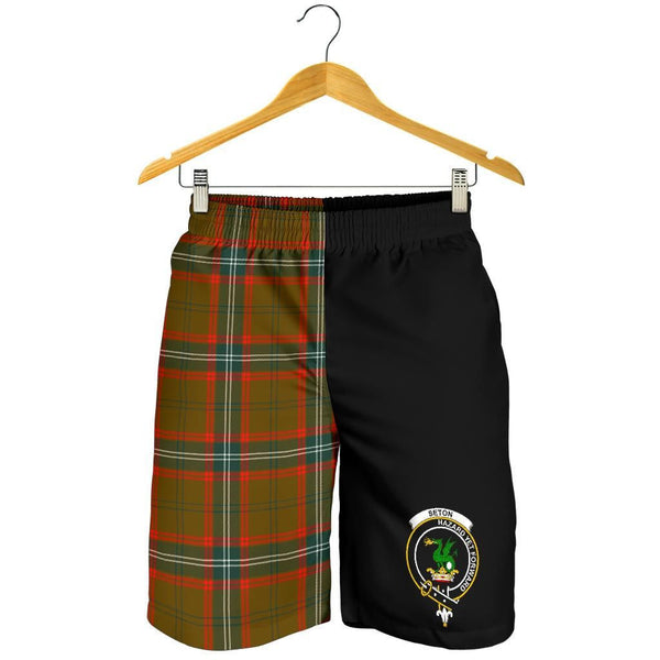 Scottish Seton Clan Crest Tartan Half of Me Men's Shorts