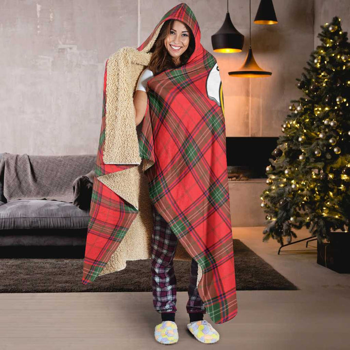 Scottish Seton Clan Crest Tartan Hooded Blanket Tartan Plaid 6