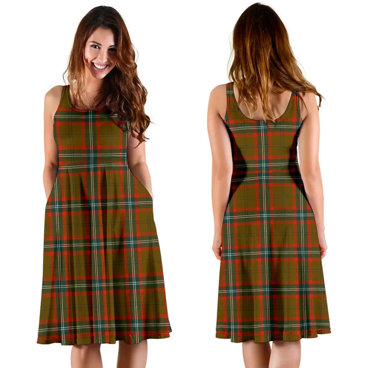 Scottish Seton Hunting Modern Clan Tartan Women Midi Dress