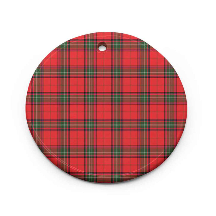 Scottish Seton Modern Clan Tartan Ceramic Ornament Circle Shape Tartan Plaid
