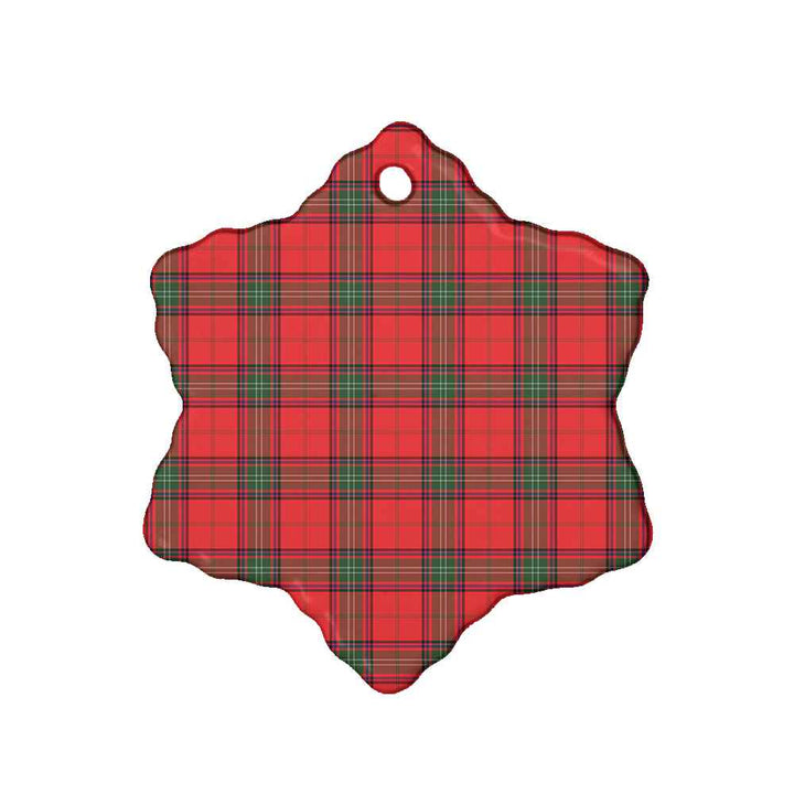 Scottish Seton Modern Clan Tartan Ceramic Ornament Snow Flake Shape Tartan Plaid