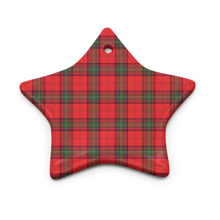 Scottish Seton Modern Clan Tartan Ceramic Ornament Star Shape Tartan Plaid