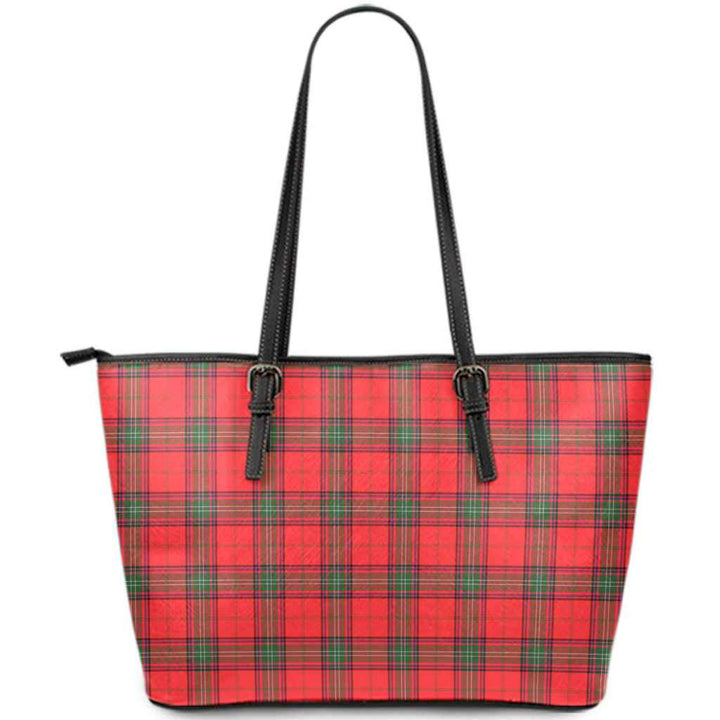 Scottish Seton Modern Clan Tartan Leather Tote Tartan Plaid