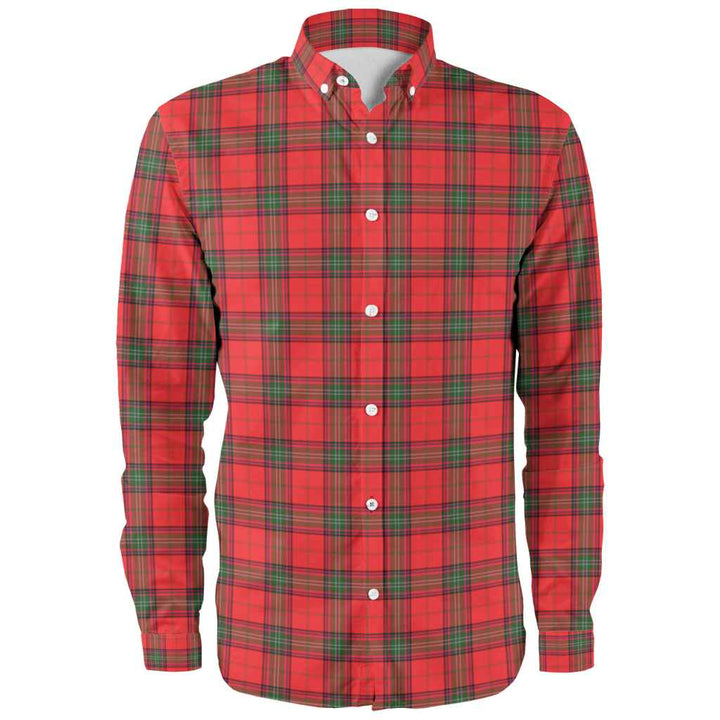 Scottish Seton Modern Clan Tartan Long Sleeve Shirt Front Side Tartan Plaid