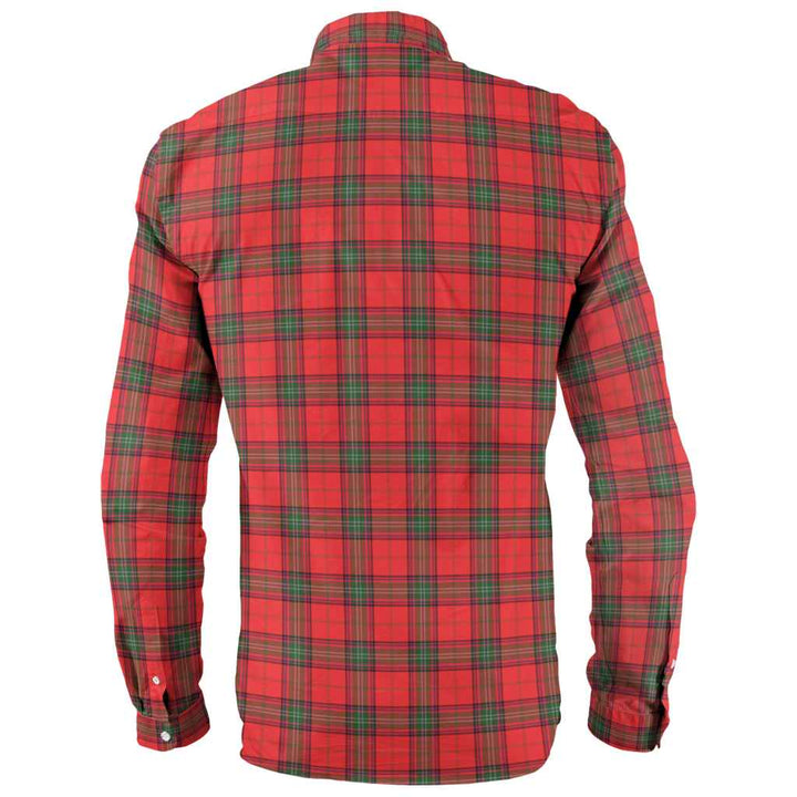 Scottish Seton Modern Clan Tartan Long Sleeve Shirt Back Side Tartan Plaid